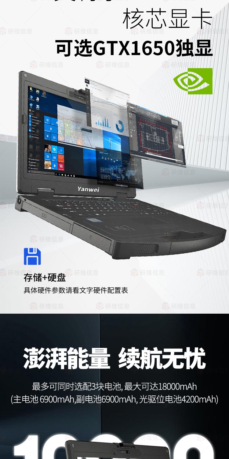 Windows10系统强固式笔记本电脑|14英寸加固笔记本电脑|高亮户外用工业 笔记本E477