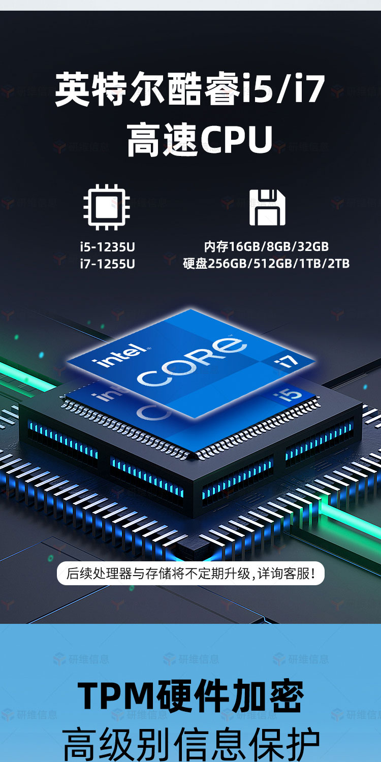 研维三防新款酷睿I5I7处理器工业手持三防加固平板电脑支持改制扫码|UHF|二代证识别|航插|客供模块等-KR512