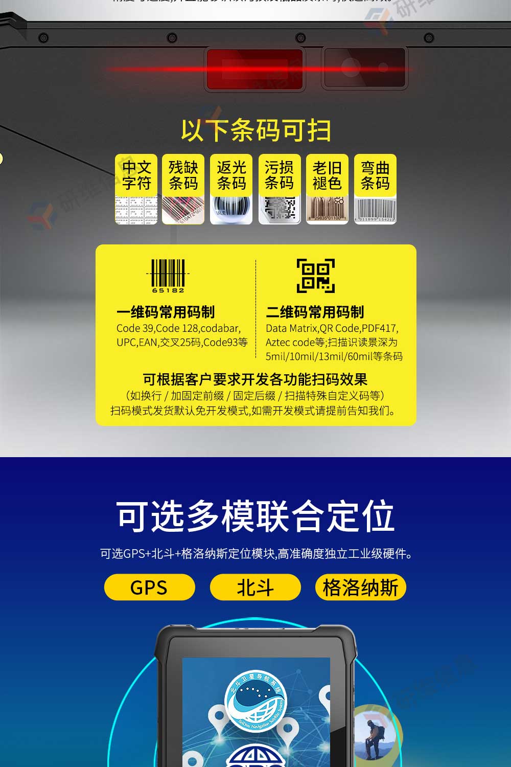 5G工业手持平板电脑|10.1寸安卓加固平板电脑|仓储物流平板电脑|扫描二维码平板电脑|YA225G